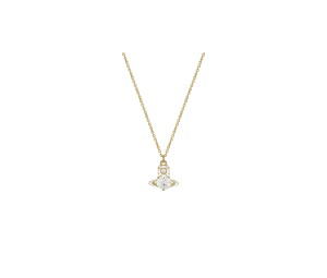 Buy Vivienne Westwood Millie Pendant Necklace Gold White Enamel White CZ at Sasom – Authentic and Ready to Ship