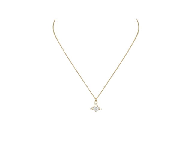 Vivienne Westwood Vivienne Westwood Millie Pendant Necklace Gold White Enamel White CZ - view 2