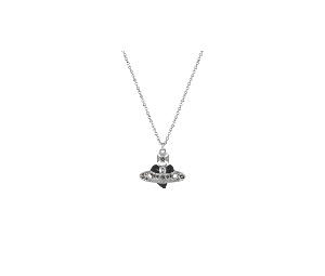 Buy Vivienne Westwood New Diamante Heart Pendant Necklace Platinum Black Diamond at Sasom – Authentic and Ready to Ship