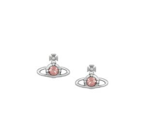 Buy Vivienne Westwood Nano Solitaire Earrings Platinum D. Rose Crystal at Sasom – Authentic and Ready to Ship