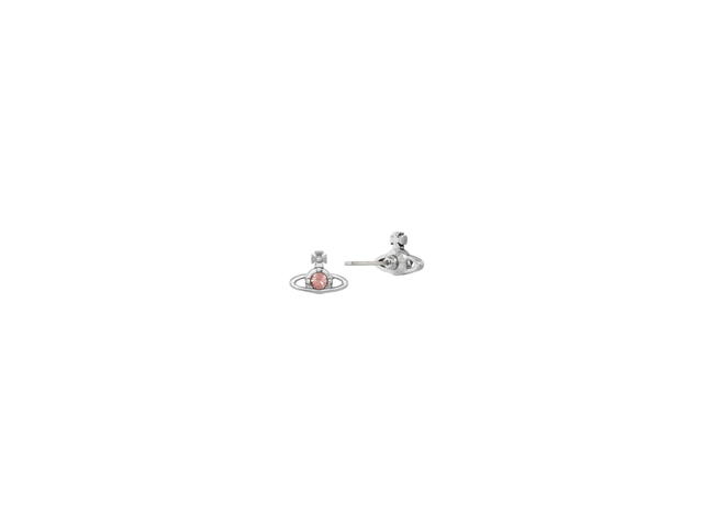 Vivienne Westwood Vivienne Westwood Nano Solitaire Earrings Platinum D. Rose Crystal - view 2