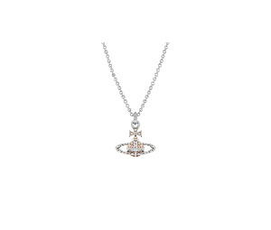 Buy Vivienne Westwood Mayfair Bas Relief Pendant Necklace Rhodium Pink Gold Crystal AB Crystal at Sasom – Authentic and Ready to Ship