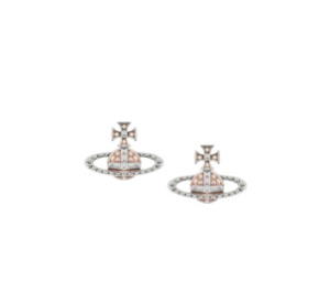 Buy Vivienne Westwood Mayfair Bas Relief Earrings Rhodium Pink Gold Crystal AB Crystal at Sasom – Authentic and Ready to Ship
