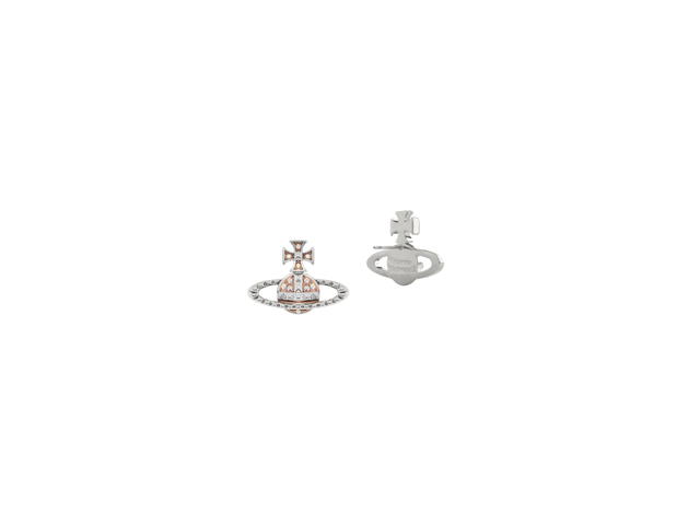 Vivienne Westwood Vivienne Westwood Mayfair Bas Relief Earrings Rhodium Pink Gold Crystal AB Crystal - view 2