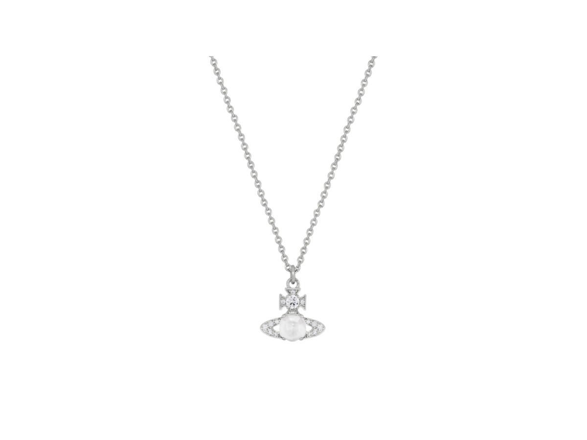 Vivienne Westwood Vivienne Westwood Ondina Pendant Necklace Platinum White CZ