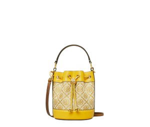 Buy Tory Burch T Monogram Jacquard Mini Bucket Bag Goldfinch at Sasom – Authentic and Ready to Ship