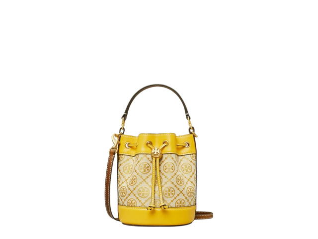 Tory Burch Tory Burch T Monogram Jacquard Mini Bucket Bag Goldfinch - view 1