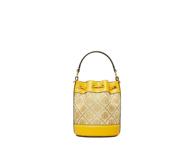 Tory Burch Tory Burch T Monogram Jacquard Mini Bucket Bag Goldfinch - view 2