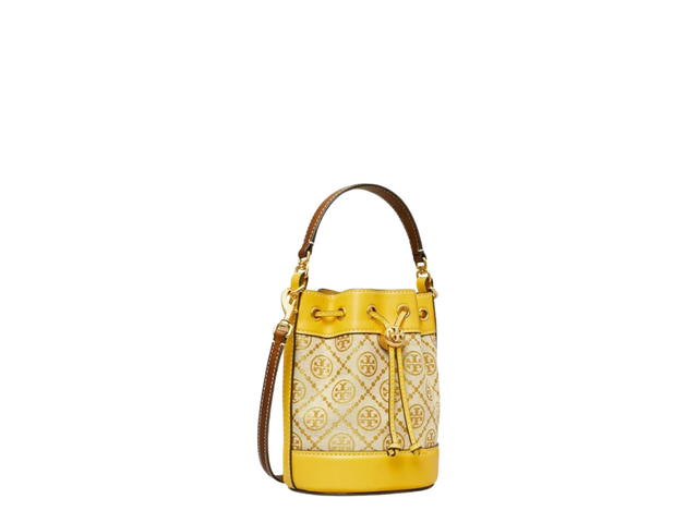 Tory Burch Tory Burch T Monogram Jacquard Mini Bucket Bag Goldfinch - view 3