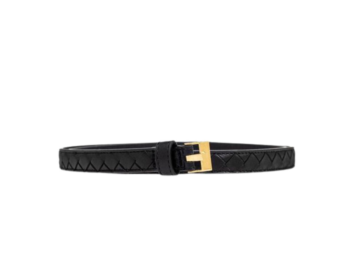 Bottega Veneta Bottega Veneta Thin Watch Belt In Black