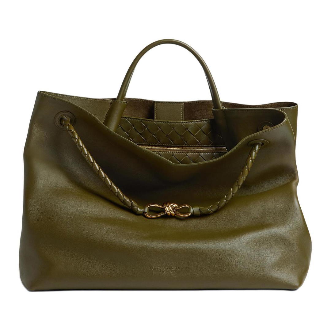 Bottega Veneta Bottega Veneta Cow Leather Shoulder Bag, Crossbody Bag, Handbag Large Size Women's Olive Green