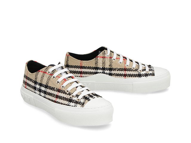 Burberry Burberry Fabric Lowtop Sneakersbeige Rubber Leather Fabric (W) - view 3