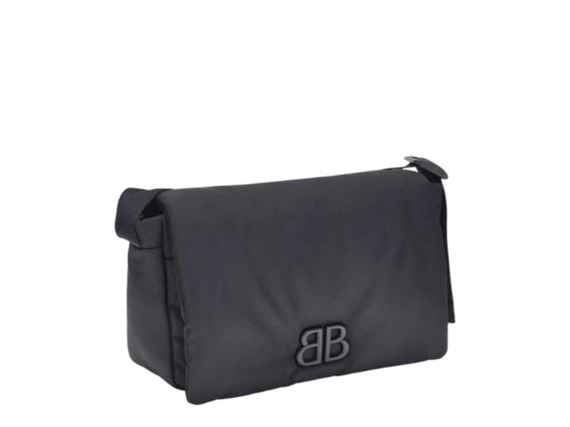 Balenciaga Balenciaga Nylon Monaco Shoulder Bag Black - view 2