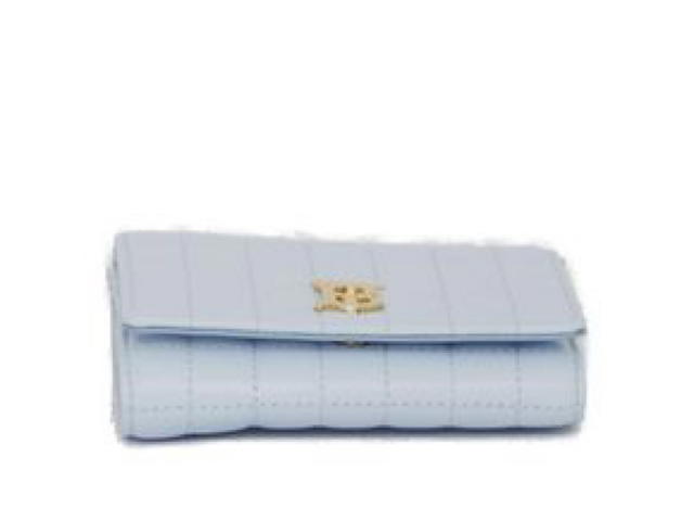 Burberry Burberry Lola Trifold Walletlight Blue Lamb Leather - view 3