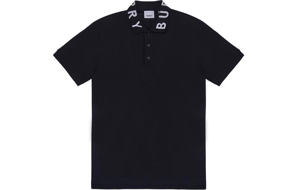 Burberry Burberry Men Ryland Collar Logo Polo Black