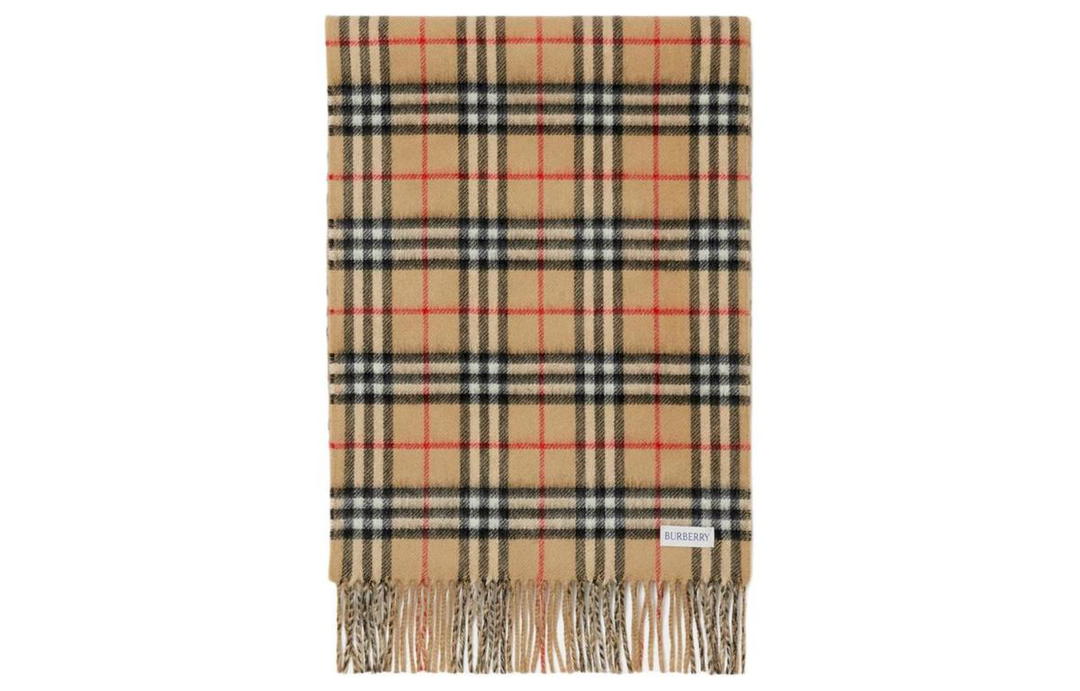 Burberry Burberry Checked Fringed-Edge Scarf