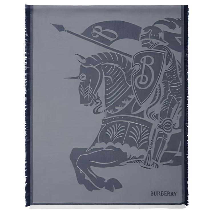 Burberry Burberry Knit Scarves Women's Blue Gray