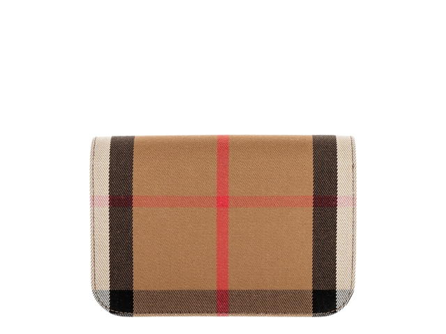 Burberry Burberry Madison Check And Leather Crossbody Bag Black - view 2