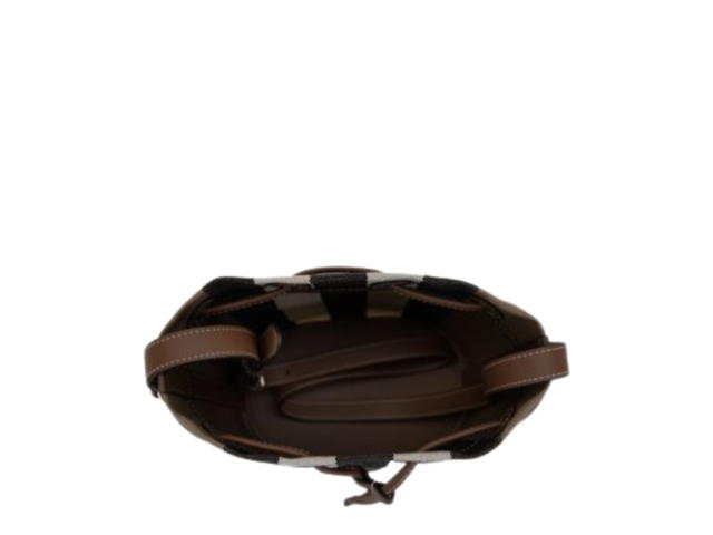 Burberry Burberry Bucket Plaid Drawstring Taupe Brown - view 3