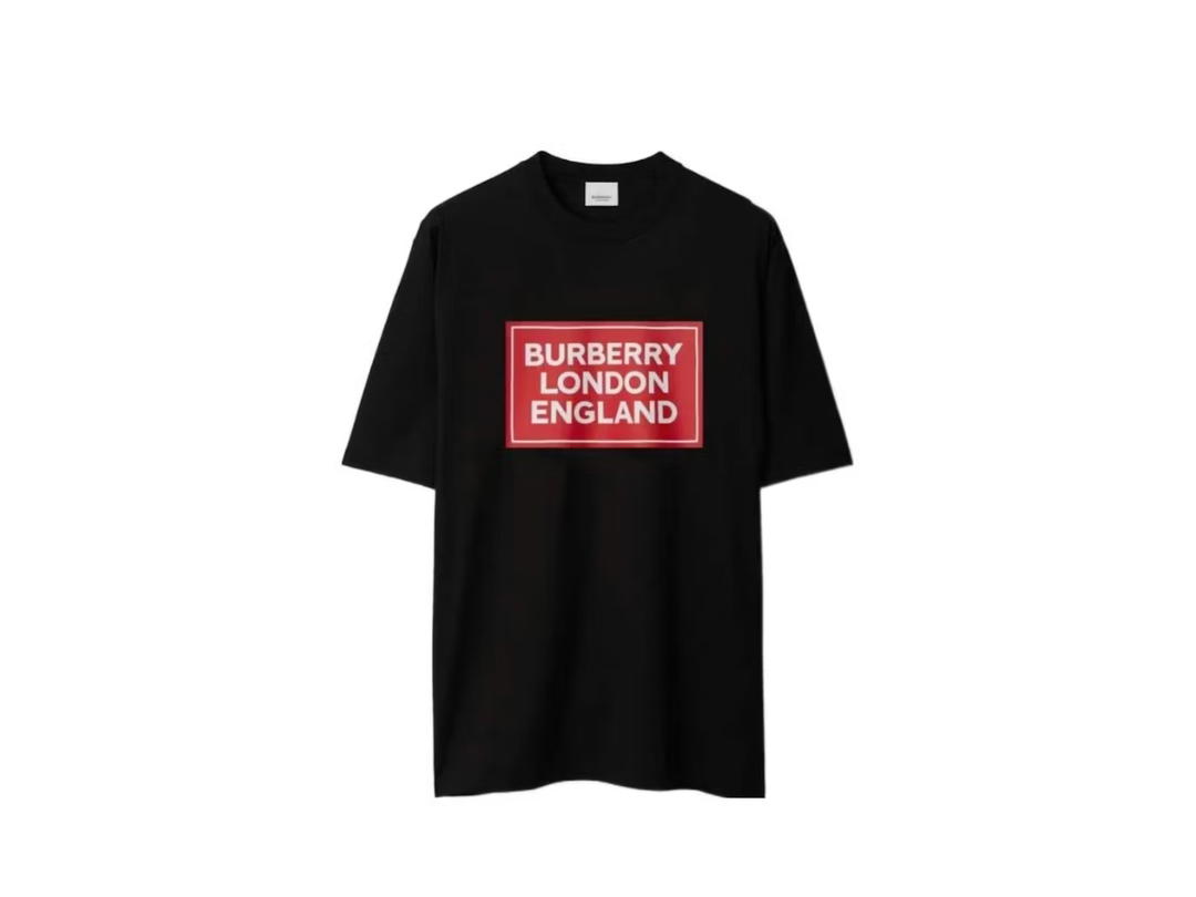 Burberry Burberry Ellison Logo Print T-shirt Black