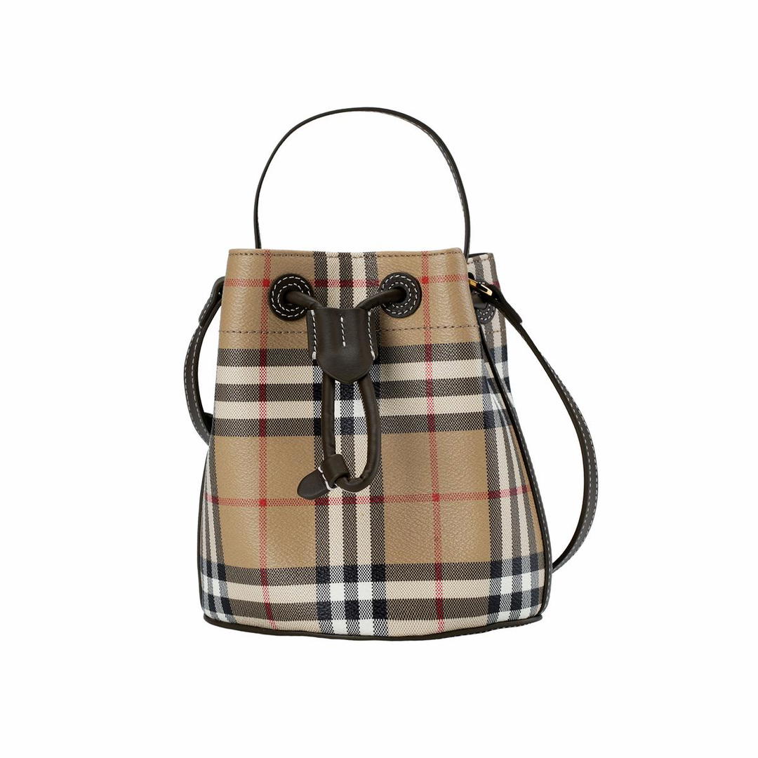 Burberry Burberry Polyurethane Bucket Bags Shoulder Bag Crossbody Bag Handbag Mini Women's Beige