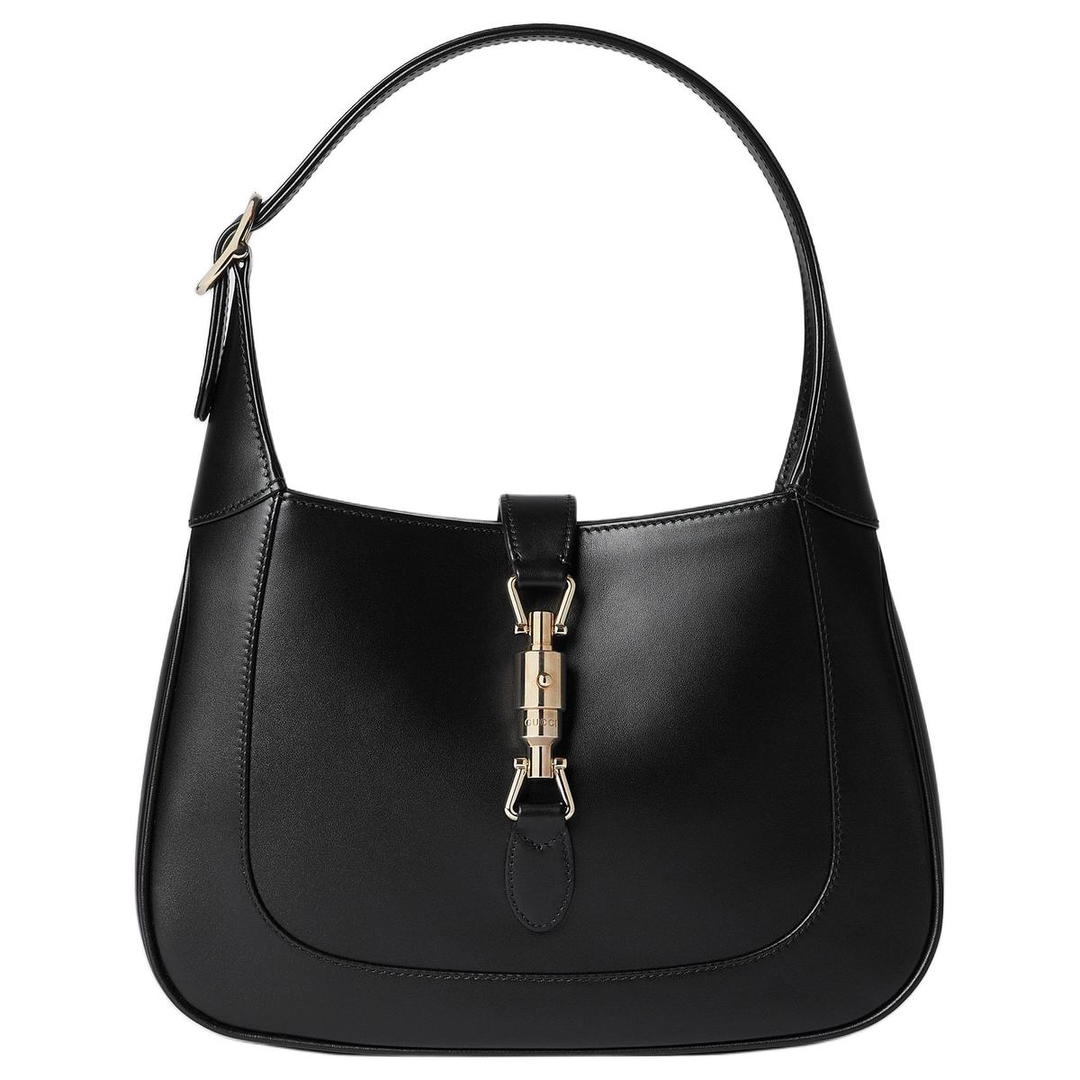 Gucci Gucci Jackie 1961 Leather Handbag Shoulder Bag Small Size Women's Black