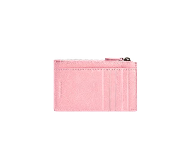Balenciaga Balenciaga Le City Long Coin And Card Holder In Vintage Pink Arena Storico Lambskin With Charms - view 2