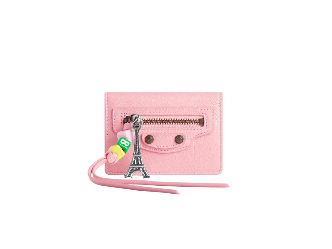 Balenciaga Balenciaga Le City Mini Wallet In Vintage Pink Arena Storico Lambskin With Charms