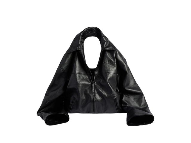 Balenciaga Balenciaga Garde Robe Leather Jacket Bag In Black Calfskin With Aged-Silver Hardware - view 1