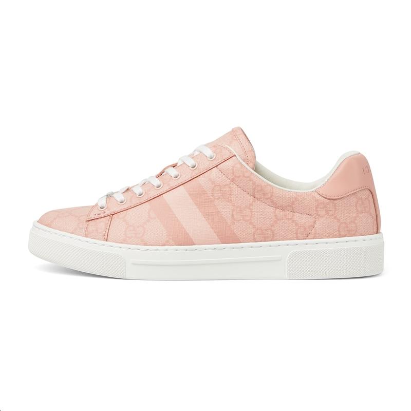 Gucci Gucci ACE Low-Top Skateboard Shoes Women's Gray Pink
