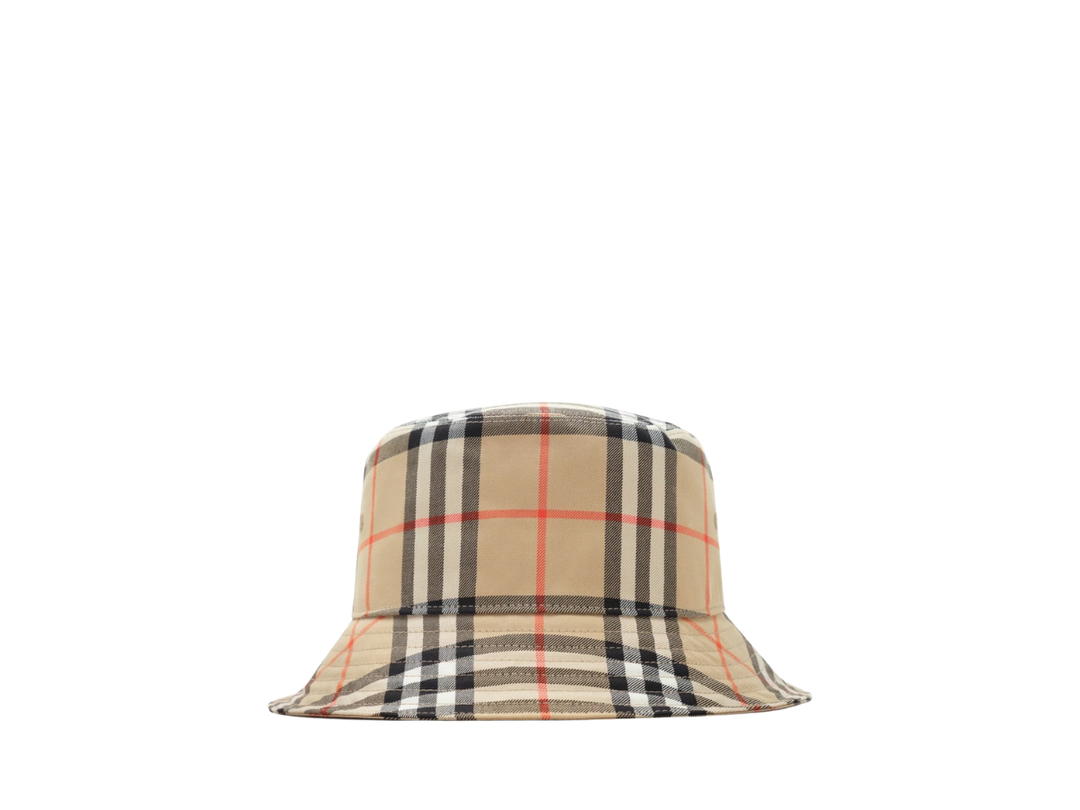 Burberry Burberry Check Cotton Bucket Hat Sand Beige