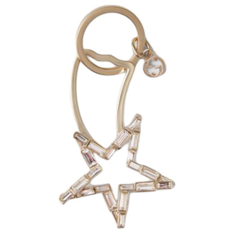 Gucci Gucci Metal Crystal Keychains Unisex Gold