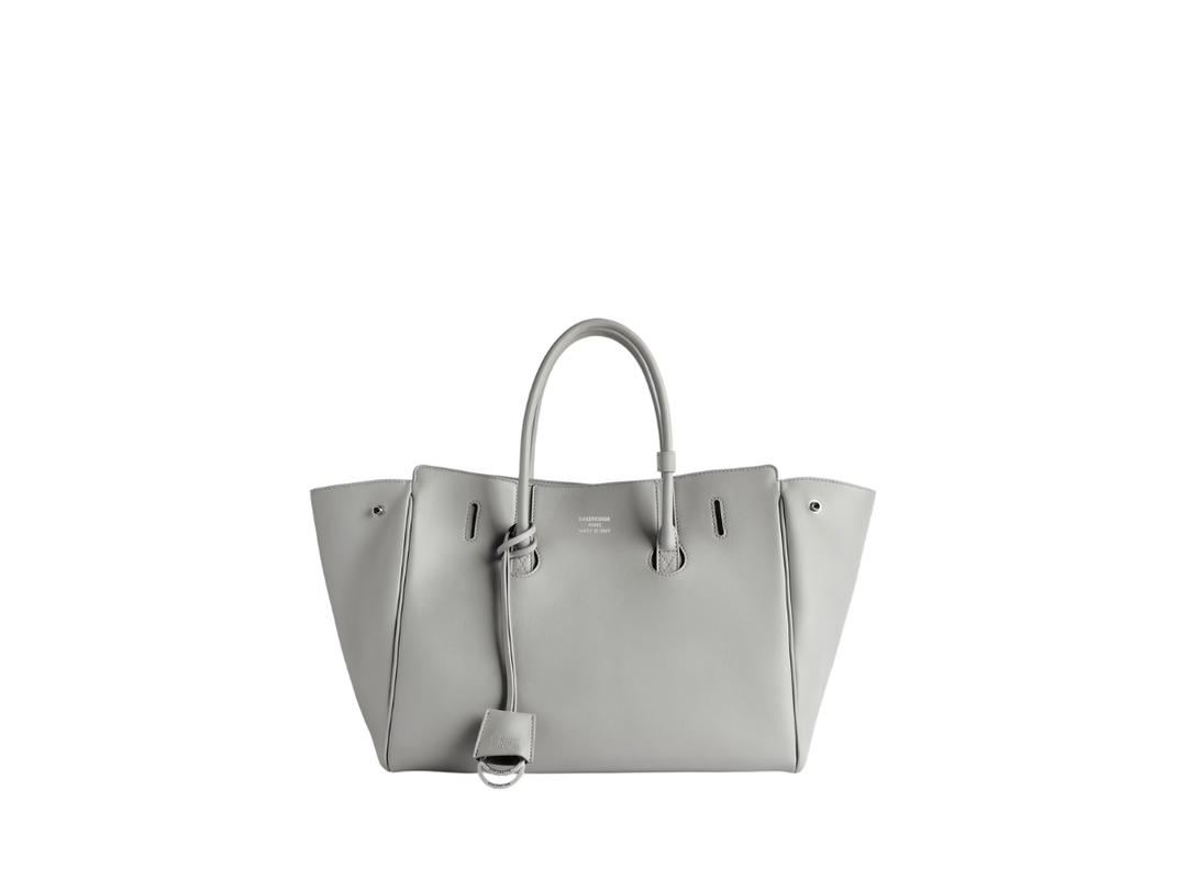 Balenciaga Balenciaga Hampton Small Carry All Bag In Balenciaga Grey Smooth Calfskin Aged-Silver Hardware