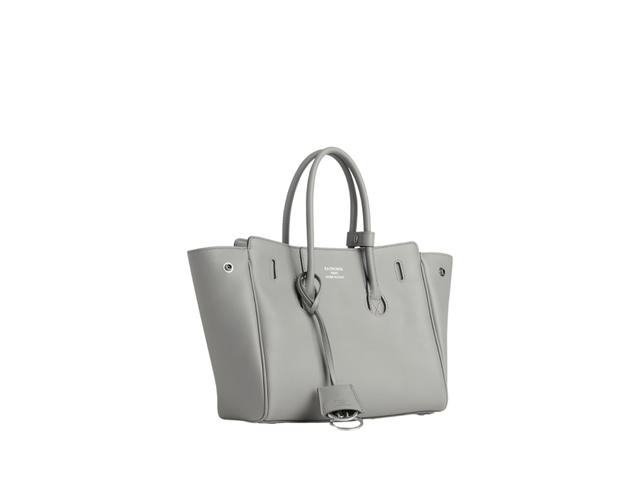Balenciaga Balenciaga Hampton Mini Carry All Bag In Balenciaga Grey Smooth Calfskin Aged-Silver Hardware - view 2