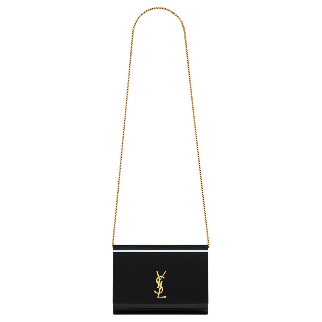 Saint Laurent Saint Laurent Vicky Plexiglass Shoulder Bag Women's Black