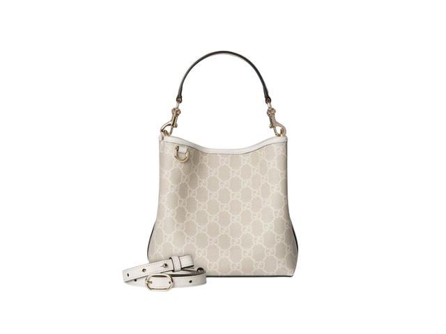 Gucci Gucci GG Emblem Small Bucket Bag Beige - view 1