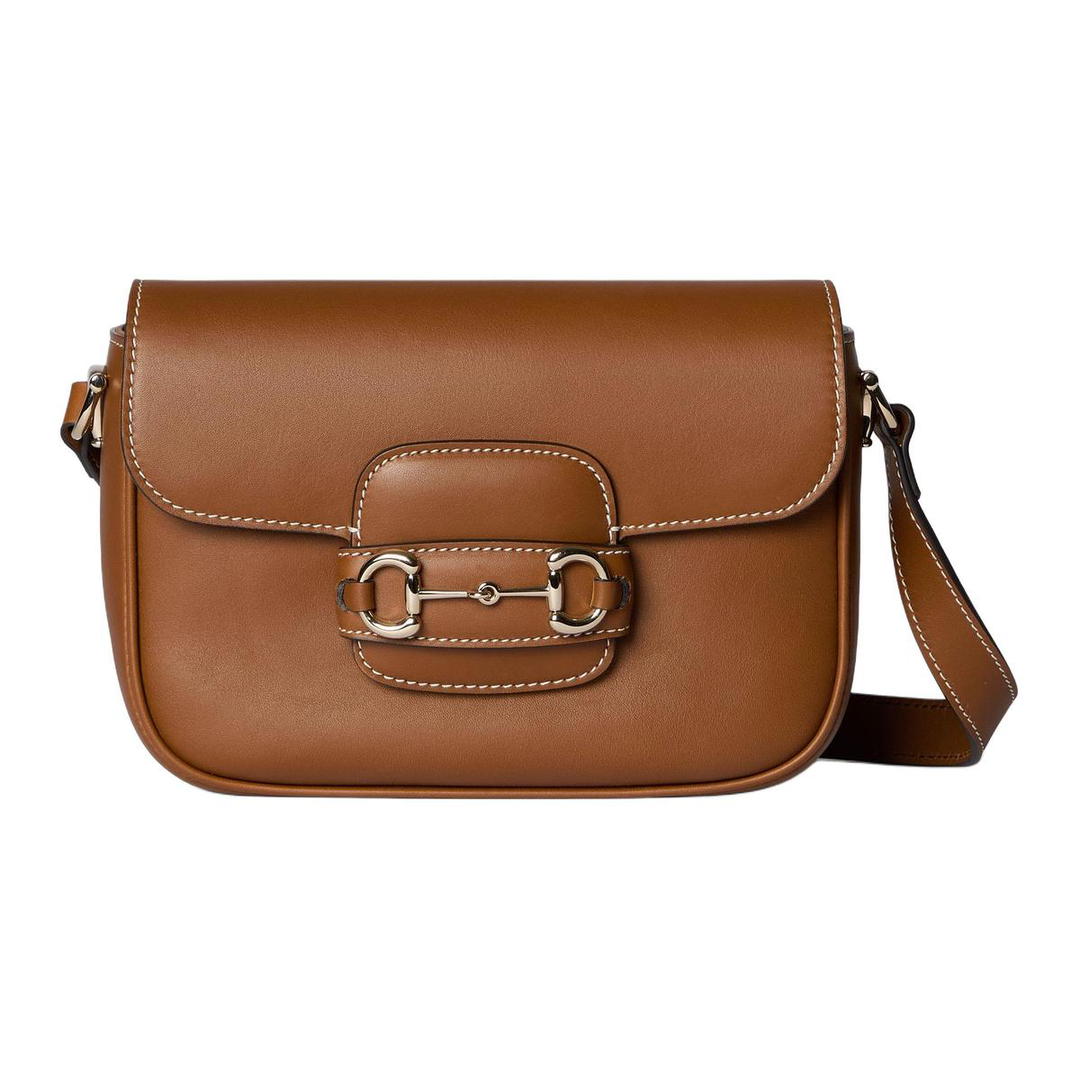 Gucci Gucci Horsebit 1955 Leather Shoulder Bag Mini Women's Brown