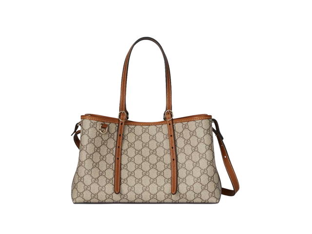 Gucci Gucci GG Emblem Medium Tote Bag Beige - view 1