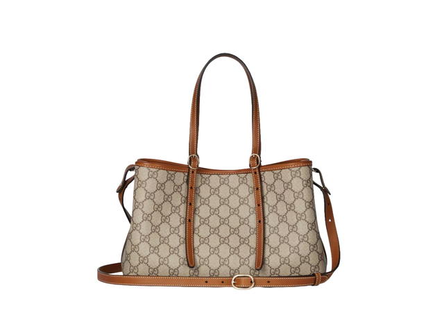 Gucci Gucci GG Emblem Medium Tote Bag Beige - view 2