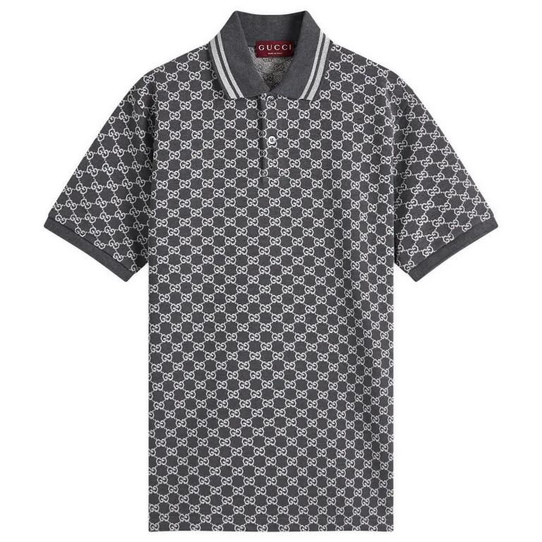 Gucci Gucci SS25 Polo Shirt Men's Dark Gray