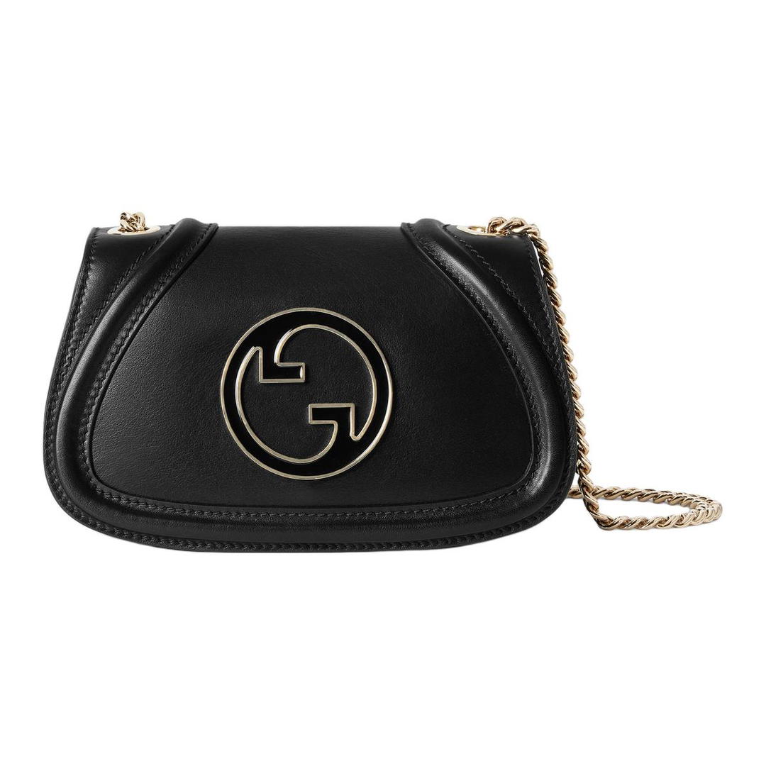 Gucci Gucci Blondie Leather Shoulder Bag Mini Women's Black