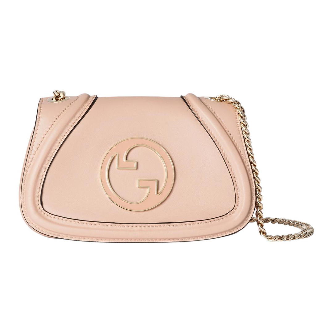 Gucci Gucci Blondie Leather Shoulder Bag Mini Women's Light Pink