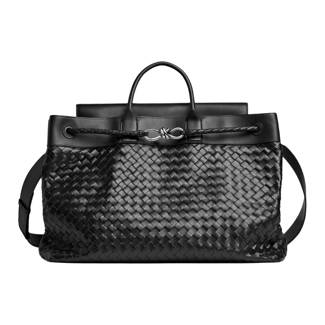 Bottega Veneta Bottega Veneta Andiamo Series Calfskin Tote Bag Shopping Bag Shoulder Bag Crossbody Bag Handbag Large Size Men's Black