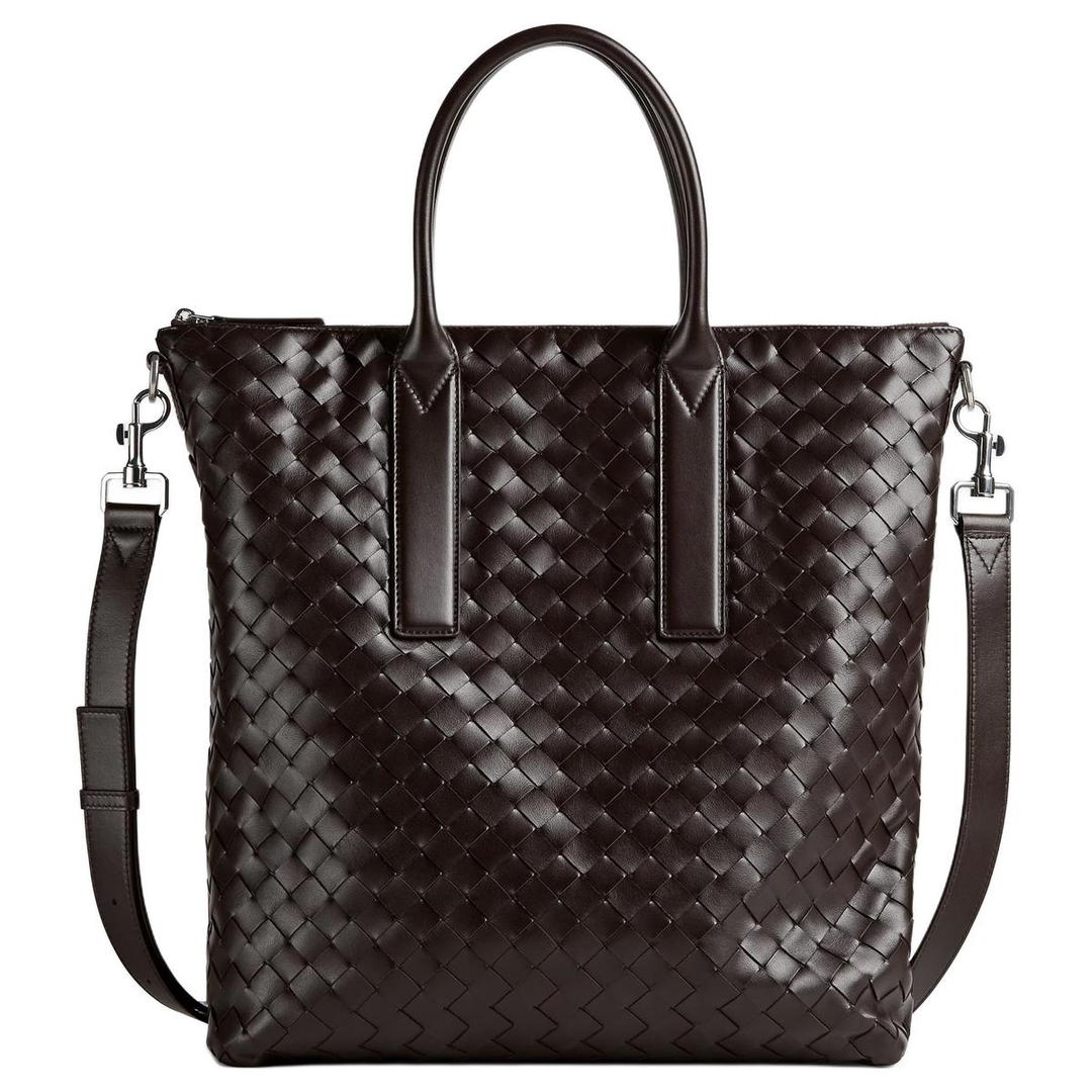 Bottega Veneta Bottega Veneta Calfskin Tote Bag Shopping Bag Shoulder Bag Crossbody Bag Handbag Men's Fire Red