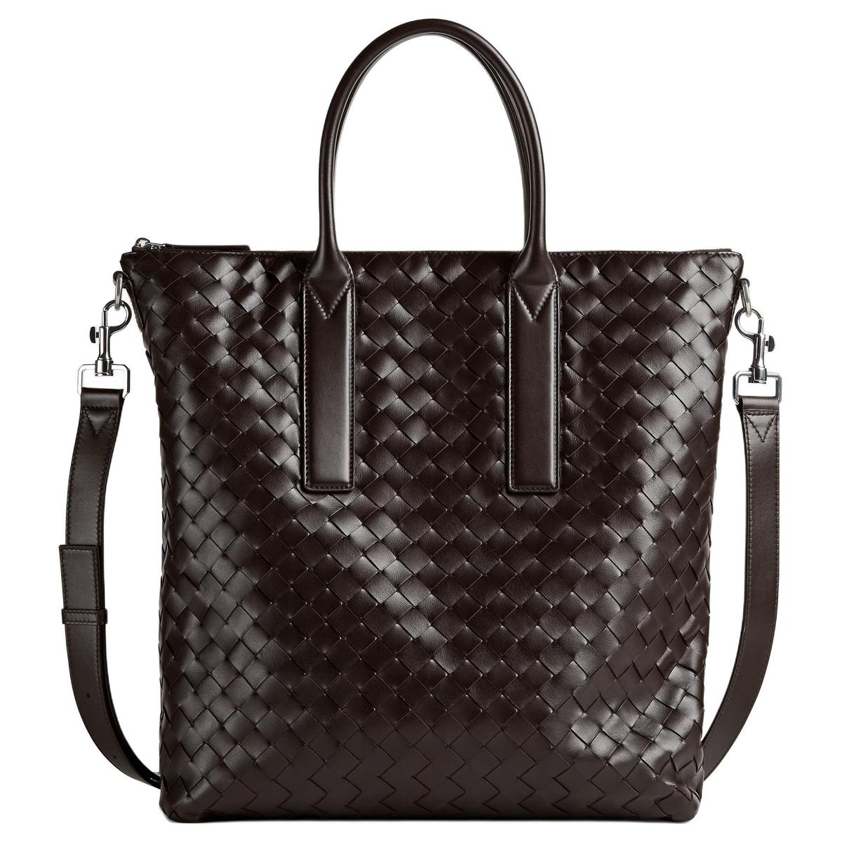 Bottega Veneta Bottega Veneta Calfskin Tote Bag Shopping Bag Shoulder Bag Crossbody Bag Handbag Men's Fire Red