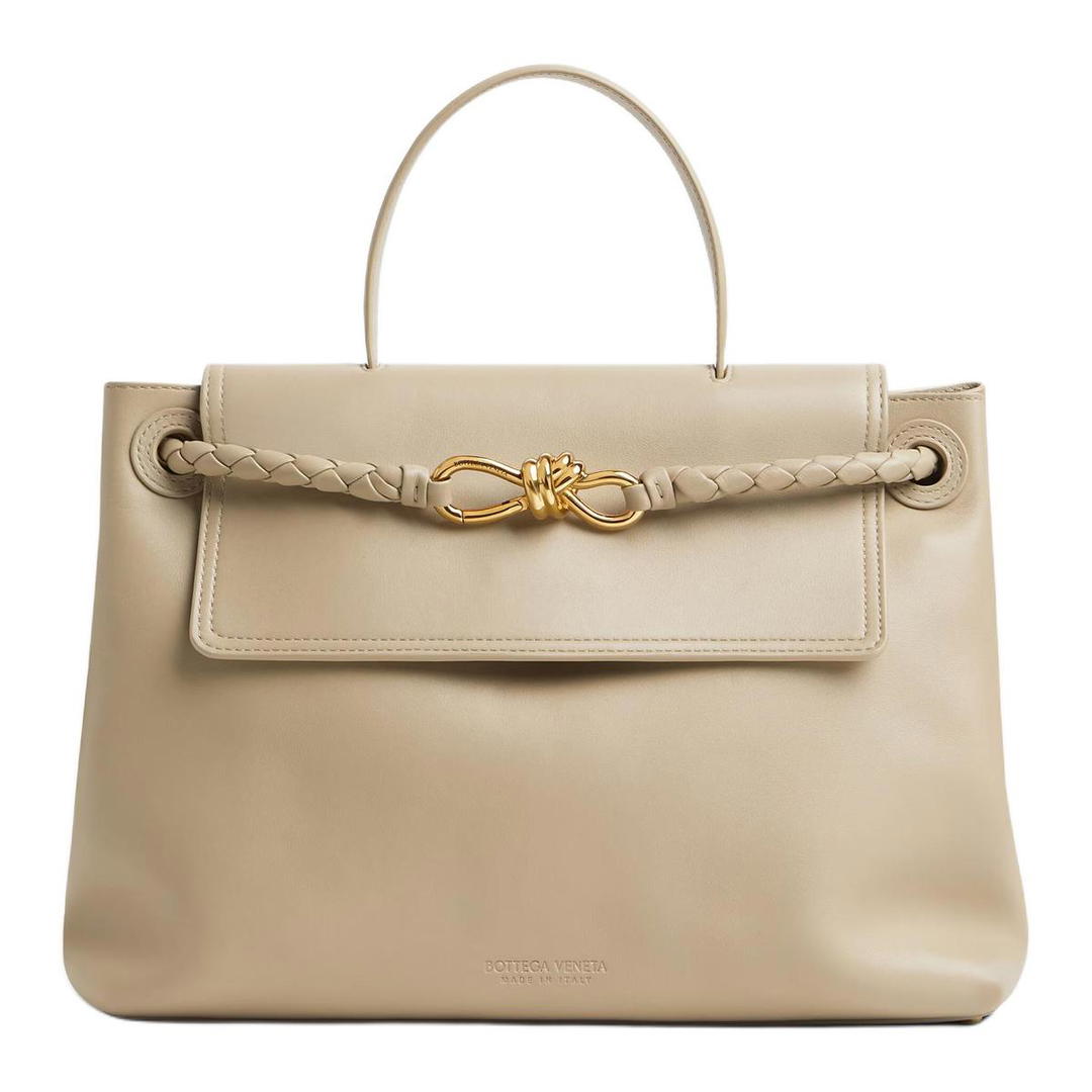 Bottega Veneta Bottega Veneta Calfskin Tote Bag Shopping Bag Shoulder Bag Crossbody Bag Handbag Medium Size Women's Beige
