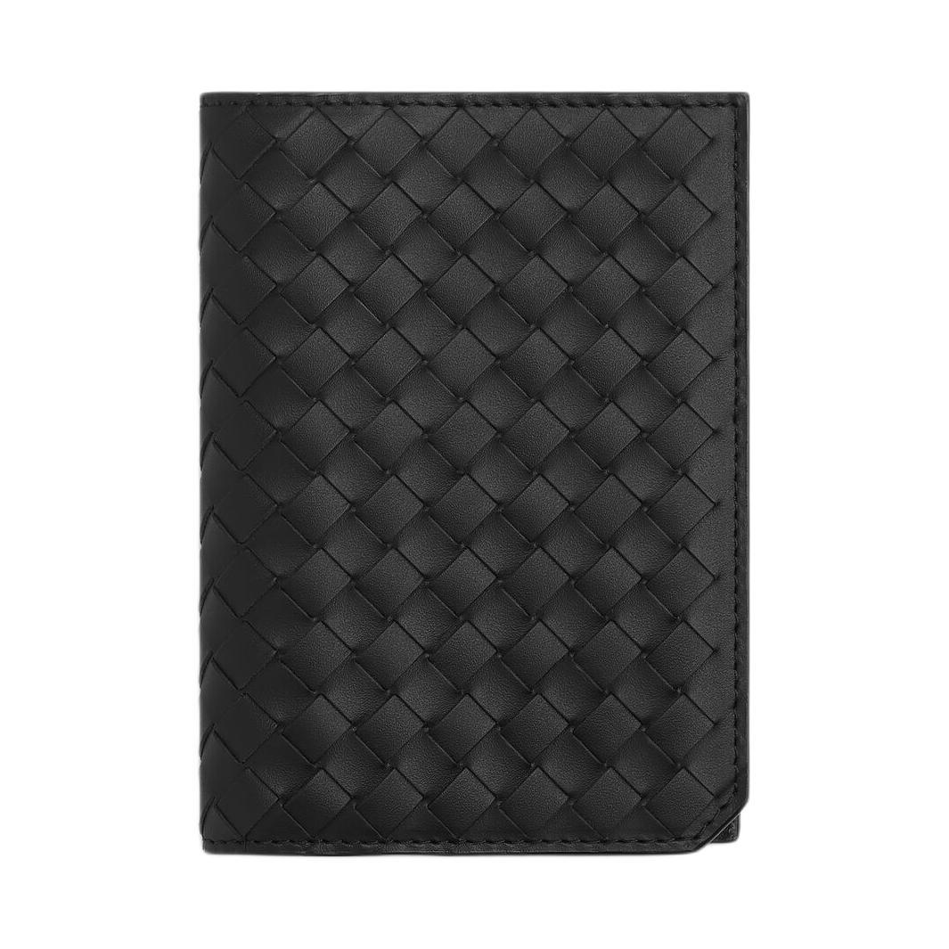 Bottega Veneta Bottega Veneta Intrecciato Calfskin Passport Holder Men's Black