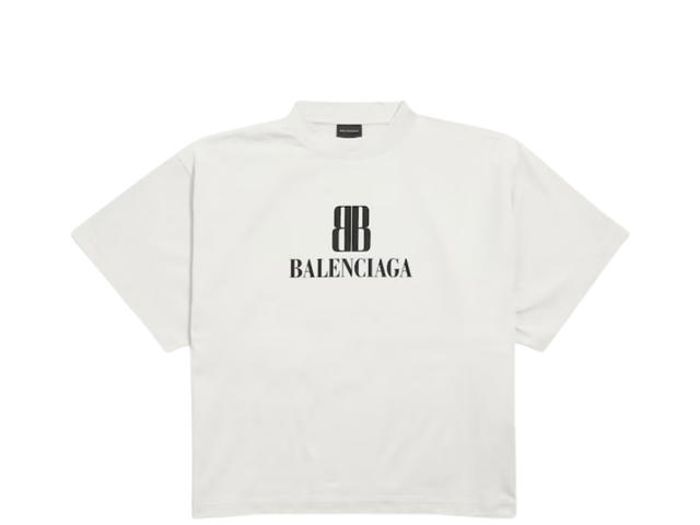 Balenciaga Balenciaga Nano Bb Cropped T-shirt Dirty White - view 1