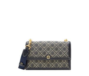 Buy Tory Burch T Monogram Canvas Medium Crossbody Beige Blue at Sasom – Authentic and Ready to Ship