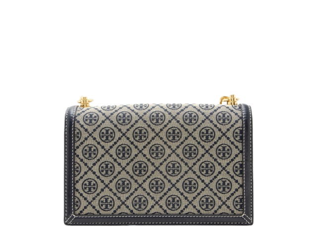 Tory Burch Tory Burch T Monogram Canvas Medium Crossbody Beige Blue - view 3